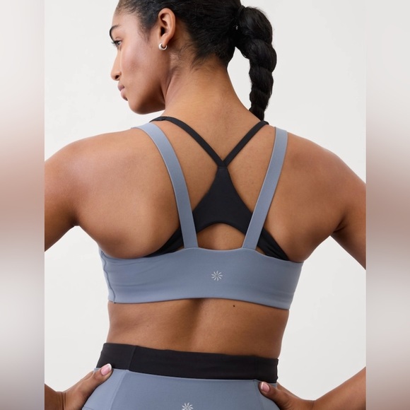 Athleta Double Up Blue Sports Bra - Picture 3 of 8